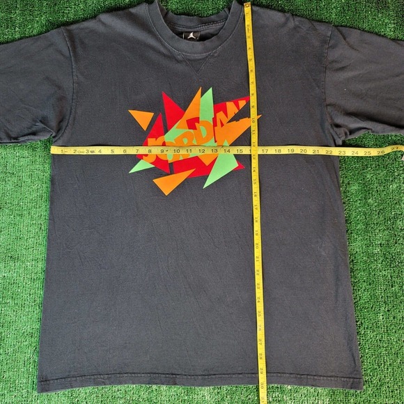 Vintage Air Jordan Space Jam Hare Shirt Retro Geometric Triangles Size Large - Picture 7 of 7